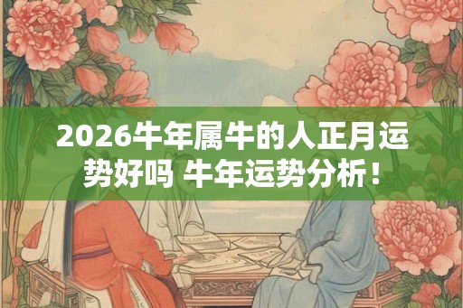 2026牛年属牛的人正月运势好吗 牛年运势分析！