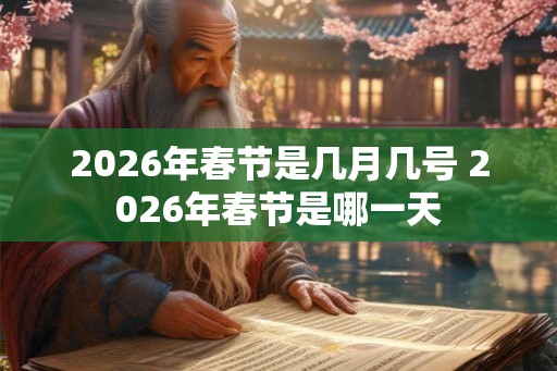2026年春节是几月几号 2026年春节是哪一天