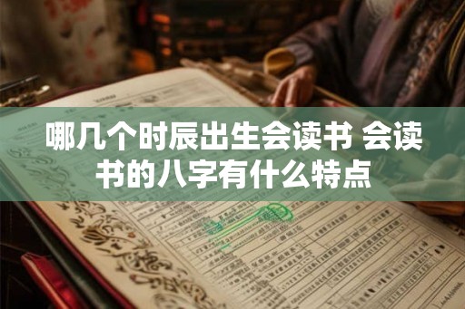 哪几个时辰出生会读书 会读书的八字有什么特点