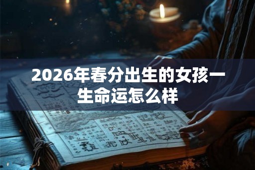 2026年春分出生的女孩一生命运怎么样