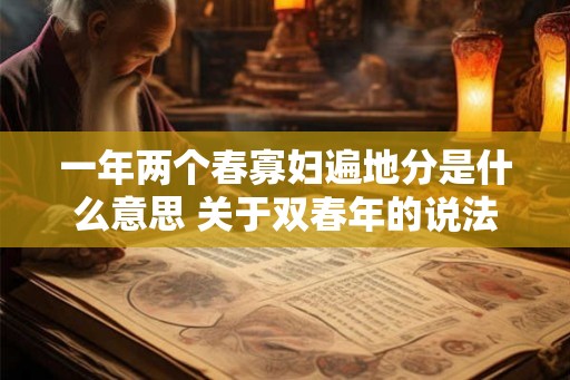 一年两个春寡妇遍地分是什么意思 关于双春年的说法