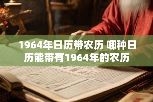1964年日历带农历 哪种日历能带有1964年的农历