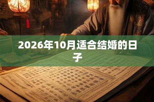 2026年10月适合结婚的日子