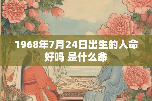 1968年7月24日出生的人命好吗 是什么命