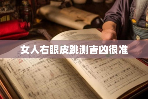 女人右眼皮跳测吉凶很准