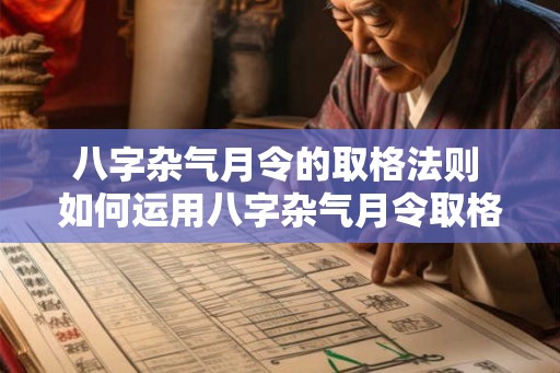 八字杂气月令的取格法则 如何运用八字杂气月令取格法 八字杂气月令的取格法则 如何运用八字杂气月令取格法
