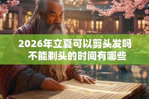 2026年立夏可以剪头发吗  不能剃头的时间有哪些