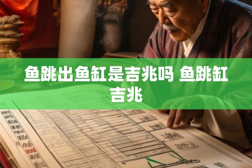 鱼跳出鱼缸是吉兆吗 鱼跳缸吉兆