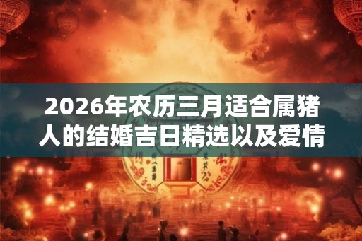 2026年农历三月适合属猪人的结婚吉日精选以及爱情运势解析