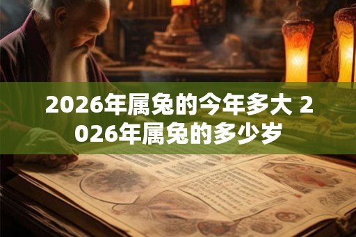 2026年属兔的今年多大 2026年属兔的多少岁