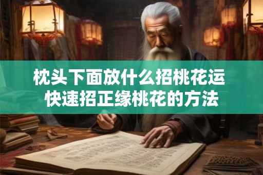 枕头下面放什么招桃花运 快速招正缘桃花的方法