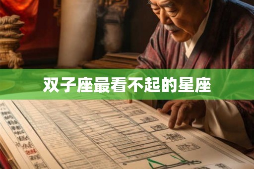 双子座最看不起的星座 双子座最看不起的星座