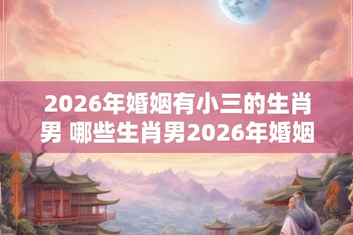 2026年婚姻有小三的生肖男 哪些生肖男2026年婚姻不顺