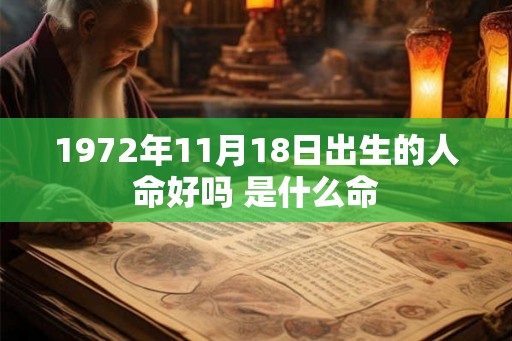 1972年11月18日出生的人命好吗 是什么命