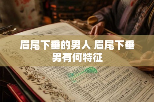 眉尾下垂的男人 眉尾下垂男有何特征