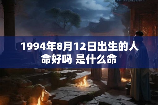 1994年8月12日出生的人命好吗 是什么命