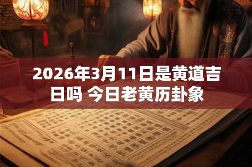 2026年3月11日是黄道吉日吗 今日老黄历卦象