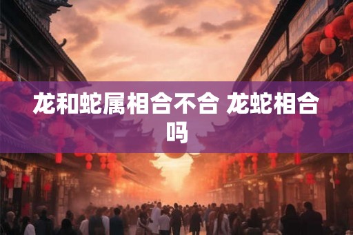 龙和蛇属相合不合 龙蛇相合吗 龙和蛇属相合不合 龙蛇相合吗