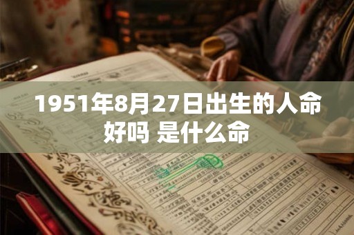 1951年8月27日出生的人命好吗 是什么命