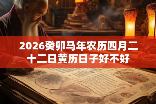 2026癸卯马年农历四月二十二日黄历日子好不好