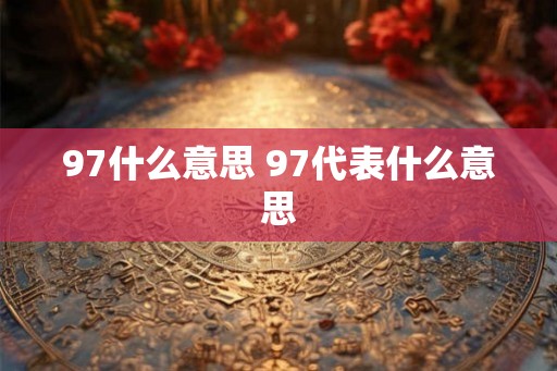 97什么意思 97代表什么意思