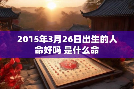 2015年3月26日出生的人命好吗 是什么命
