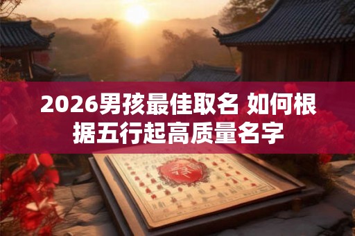 2026男孩最佳取名 如何根据五行起高质量名字