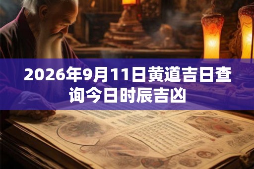 2026年9月11日黄道吉日查询今日时辰吉凶