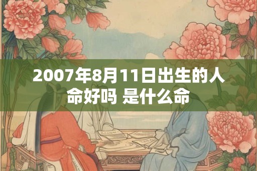 2007年8月11日出生的人命好吗 是什么命 2007年8月11日出生的人命好吗 是什么命