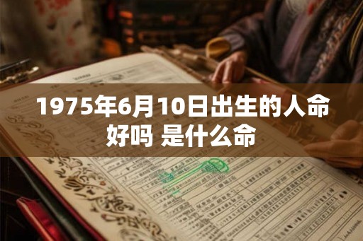 1975年6月10日出生的人命好吗 是什么命