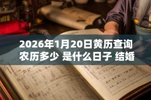 2026年1月20日黄历查询 农历多少 是什么日子 结婚吉时