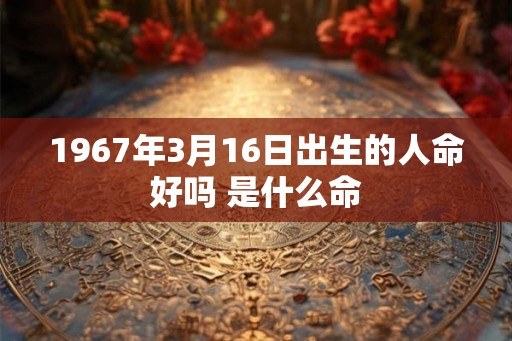 1967年3月16日出生的人命好吗 是什么命 1967年3月16日出生的人命好吗 是什么命