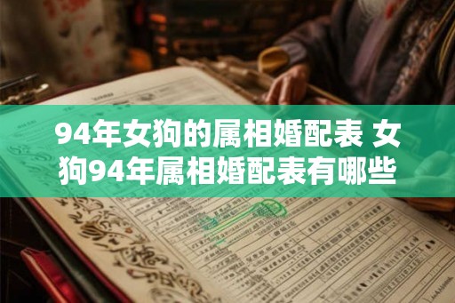 94年女狗的属相婚配表 女狗94年属相婚配表有哪些 94年女狗的属相婚配表 女狗94年属相婚配表有哪些