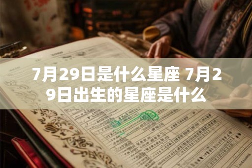 7月29日是什么星座 7月29日出生的星座是什么