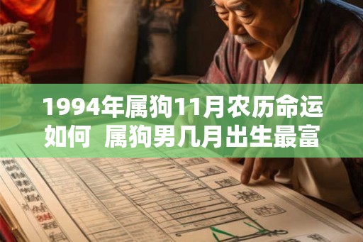 1994年属狗11月农历命运如何  属狗男几月出生最富贵