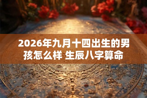 2026年九月十四出生的男孩怎么样 生辰八字算命