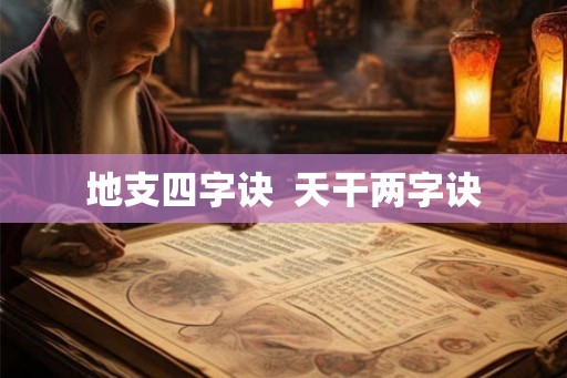 地支四字诀  天干两字诀