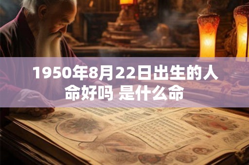 1950年8月22日出生的人命好吗 是什么命