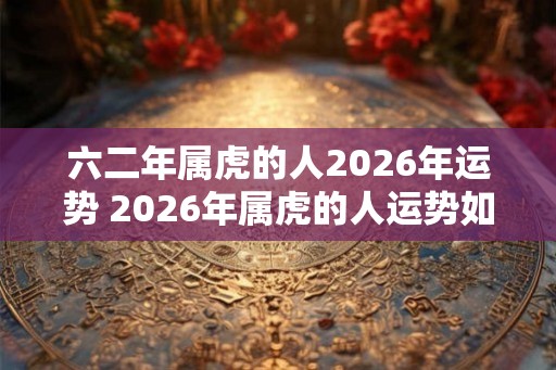 六二年属虎的人2026年运势 2026年属虎的人运势如何 六二年属虎的人2026年运势 2026年属虎的人运势如何