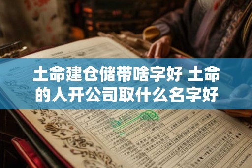 土命建仓储带啥字好 土命的人开公司取什么名字好