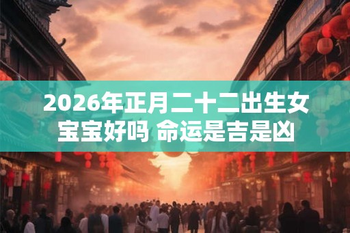 2026年正月二十二出生女宝宝好吗 命运是吉是凶