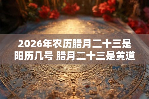 2026年农历腊月二十三是阳历几号 腊月二十三是黄道吉日吗