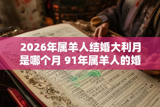 2026年属羊人结婚大利月是哪个月 91年属羊人的婚姻运势