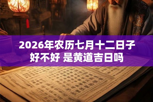 2026年农历七月十二日子好不好 是黄道吉日吗