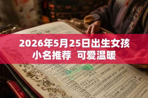 2026年5月25日出生女孩小名推荐  可爱温暖