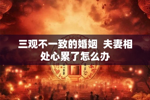 三观不一致的婚姻  夫妻相处心累了怎么办