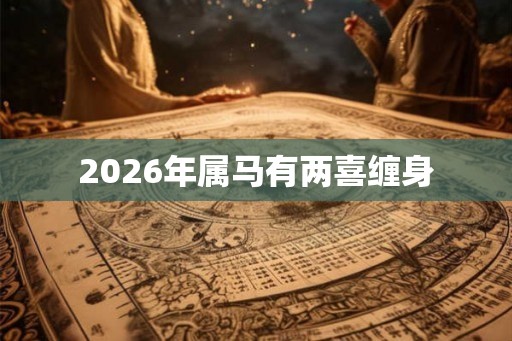 2026年属马有两喜缠身