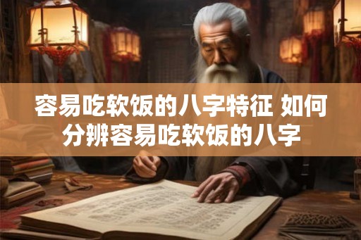 容易吃软饭的八字特征 如何分辨容易吃软饭的八字