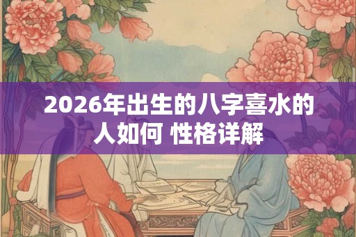 2026年出生的八字喜水的人如何 性格详解