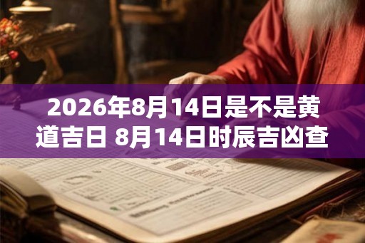 2026年8月14日是不是黄道吉日 8月14日时辰吉凶查询